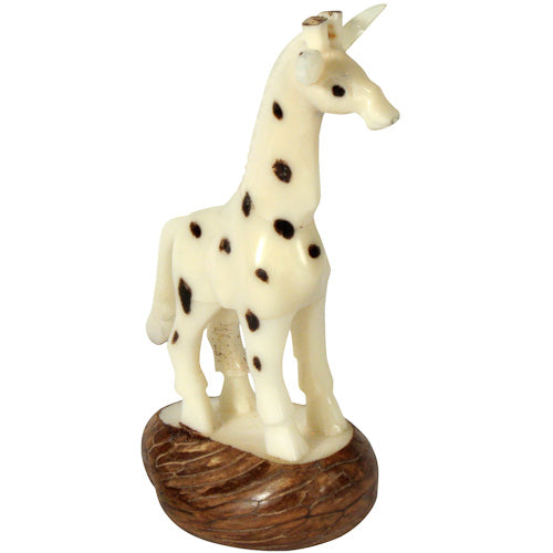 Large Spoted Giraffe Tagua Nut Figurine