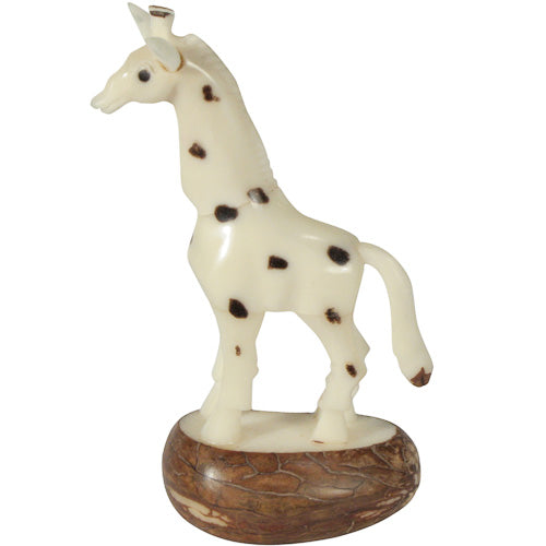 Large Spoted Giraffe Tagua Nut Figurine