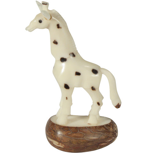 Large Spoted Giraffe Tagua Nut Figurine
