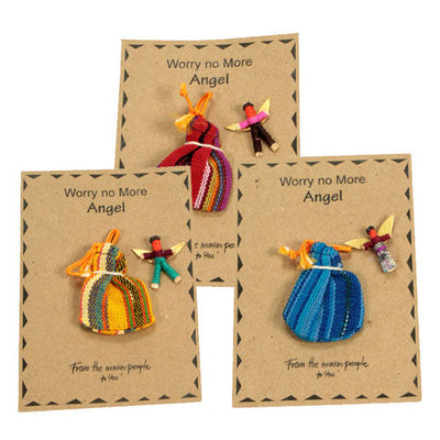 Worry Angel in Woven Bag
