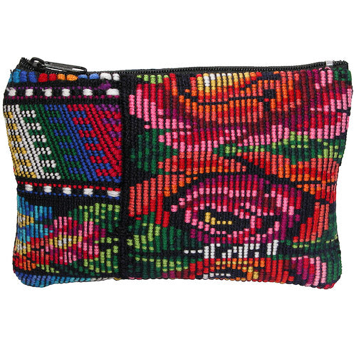 Floral Huipil Zippered Pouch
