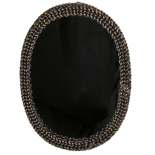 Oval Mirror made with Woven Chain