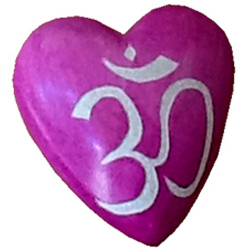 Soapstone Heart w/ Etched Om Symbol