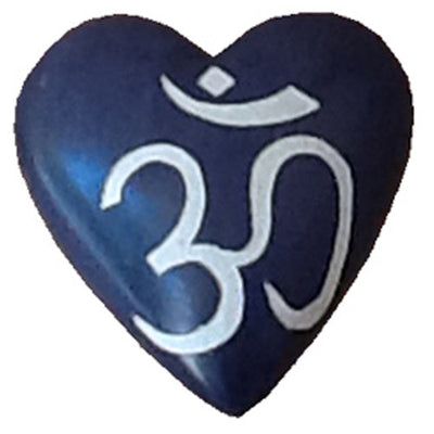 Soapstone Heart w/ Etched Om Symbol