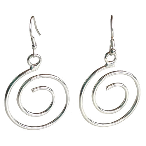 Recycled Metal Spiral Earrings