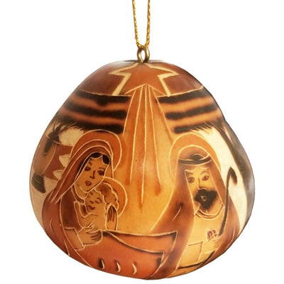 Gourd Nativity Ornament