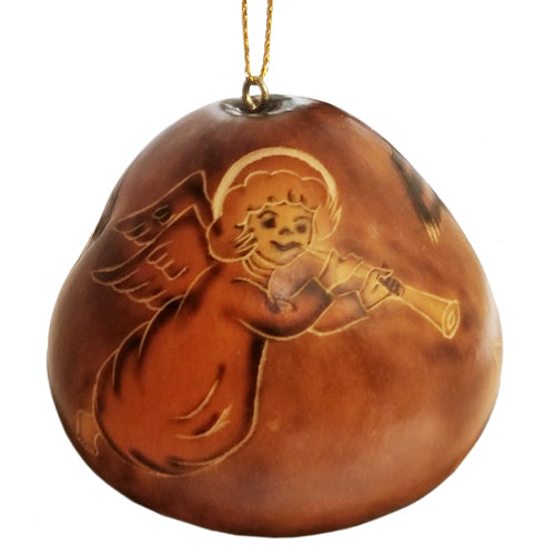 Gourd Nativity Ornament