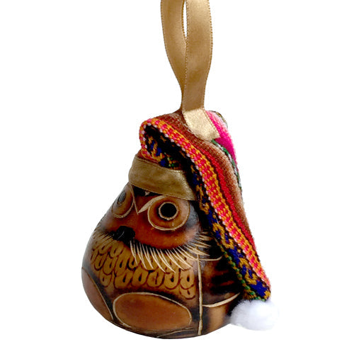 Gourd Owl with Hat Ornament