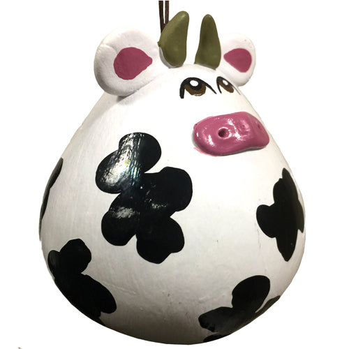 Gourd & Ceramic Cow Ornament
