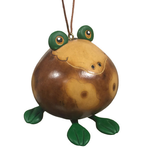 Gourd & Ceramic Frog Ornament