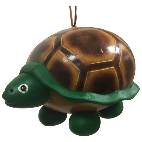 Gourd & Ceramic Turtle Ornament