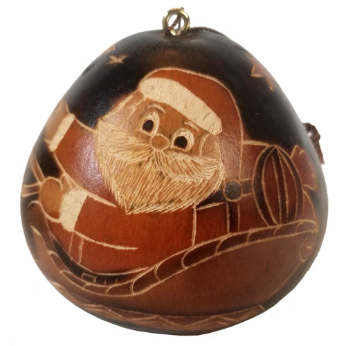 Santa Claus in Sleigh with Reindeer Ornament
