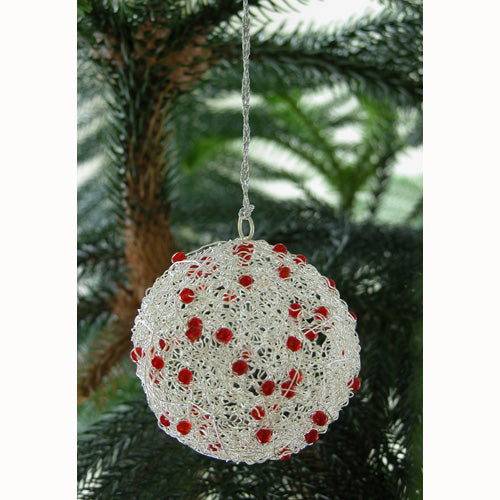 Recycled Wire Ball Ornament