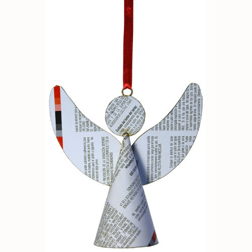 Upcycled Metal Angel Ornament