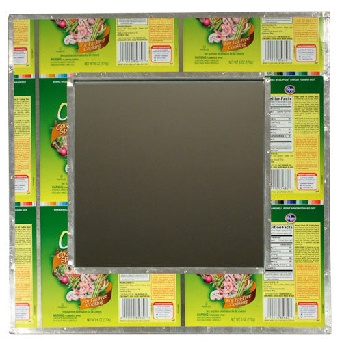 Recycled Metal Square Mirror - On Sale 37% Off