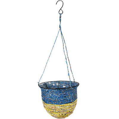 Hanging Basket made of Recycled Candy Wrappers