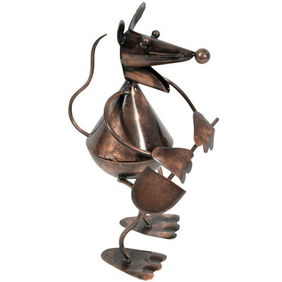 Metal Mouse Sculpture w/ Shovel